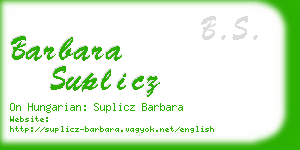 barbara suplicz business card
